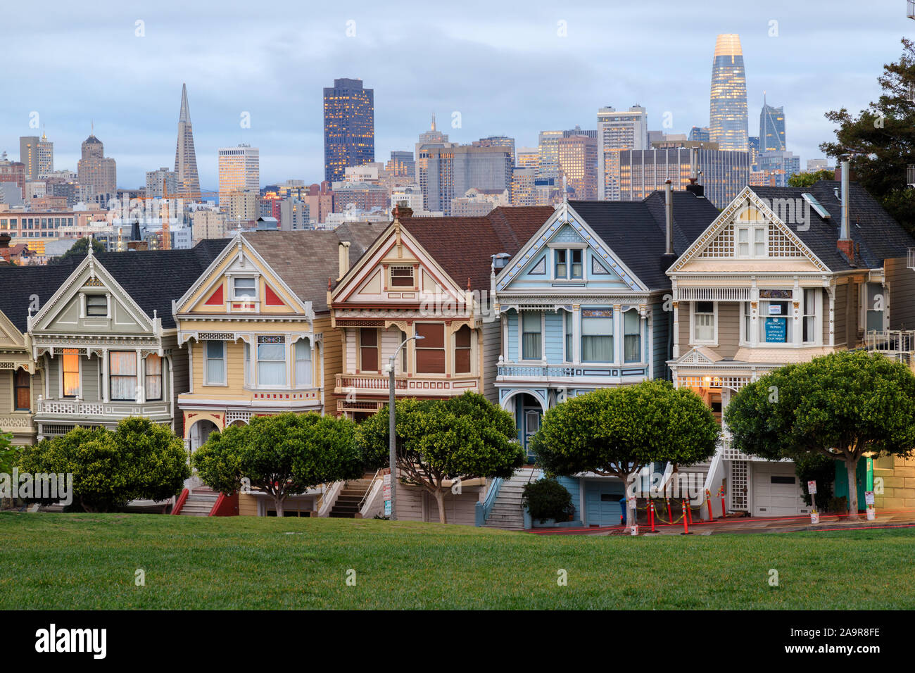 View of the Painted Ladies victorian