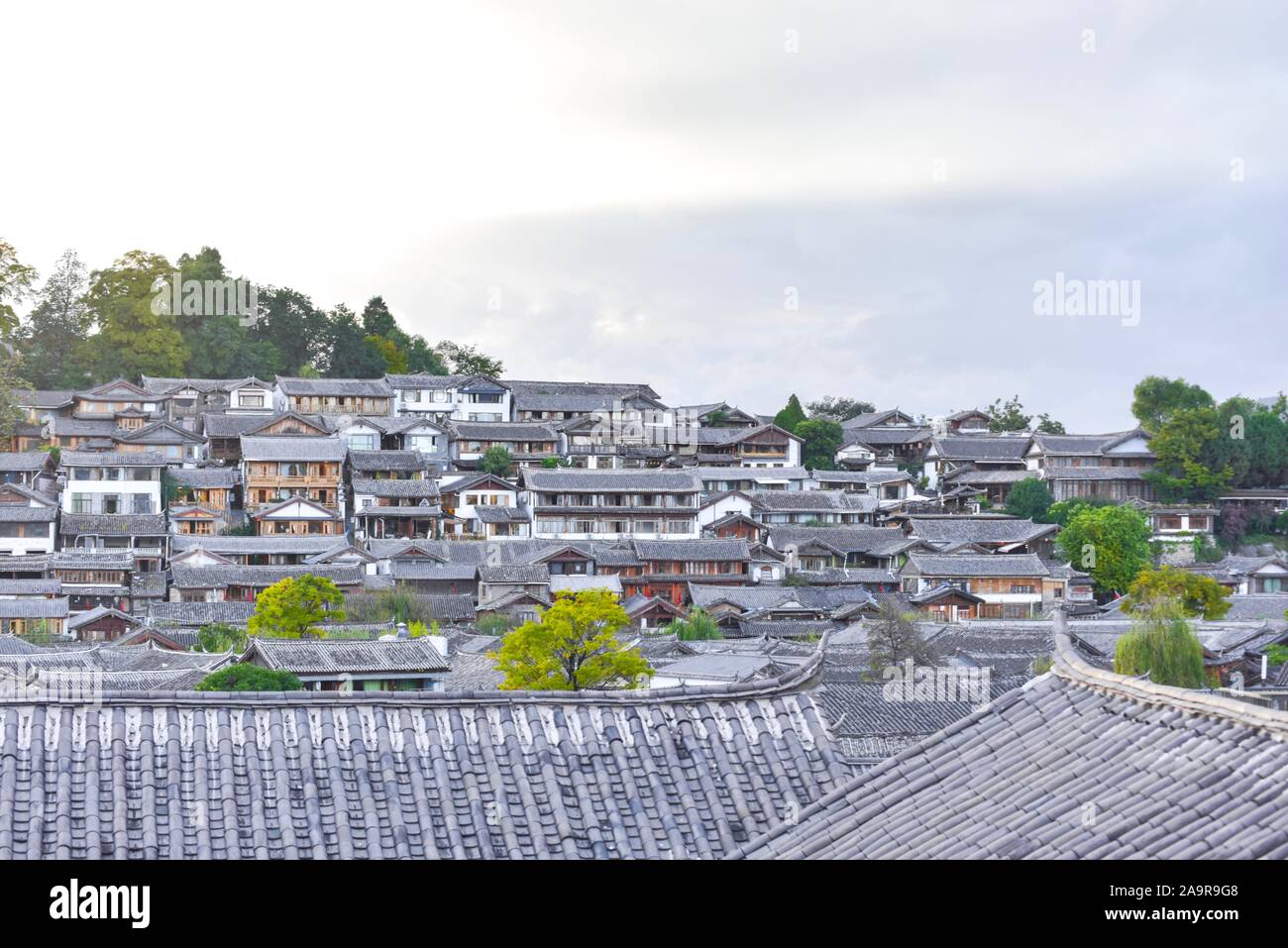Cityscape of Lijiang Ancient Town in China Stock Photo