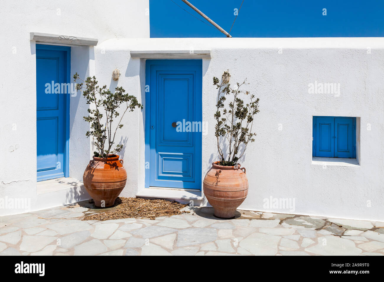 Ein wunderschoenes Haus auf Mykonos, Griechenland Stock Photo