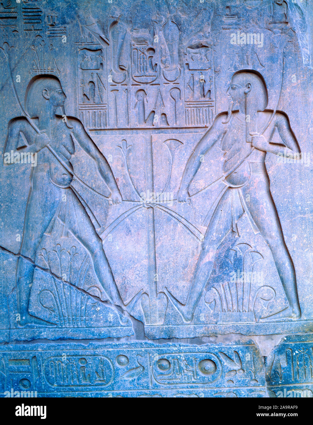 Heiroglyphics at Luxor, LUxor Temple, NIle River, Egypt Stock Photo