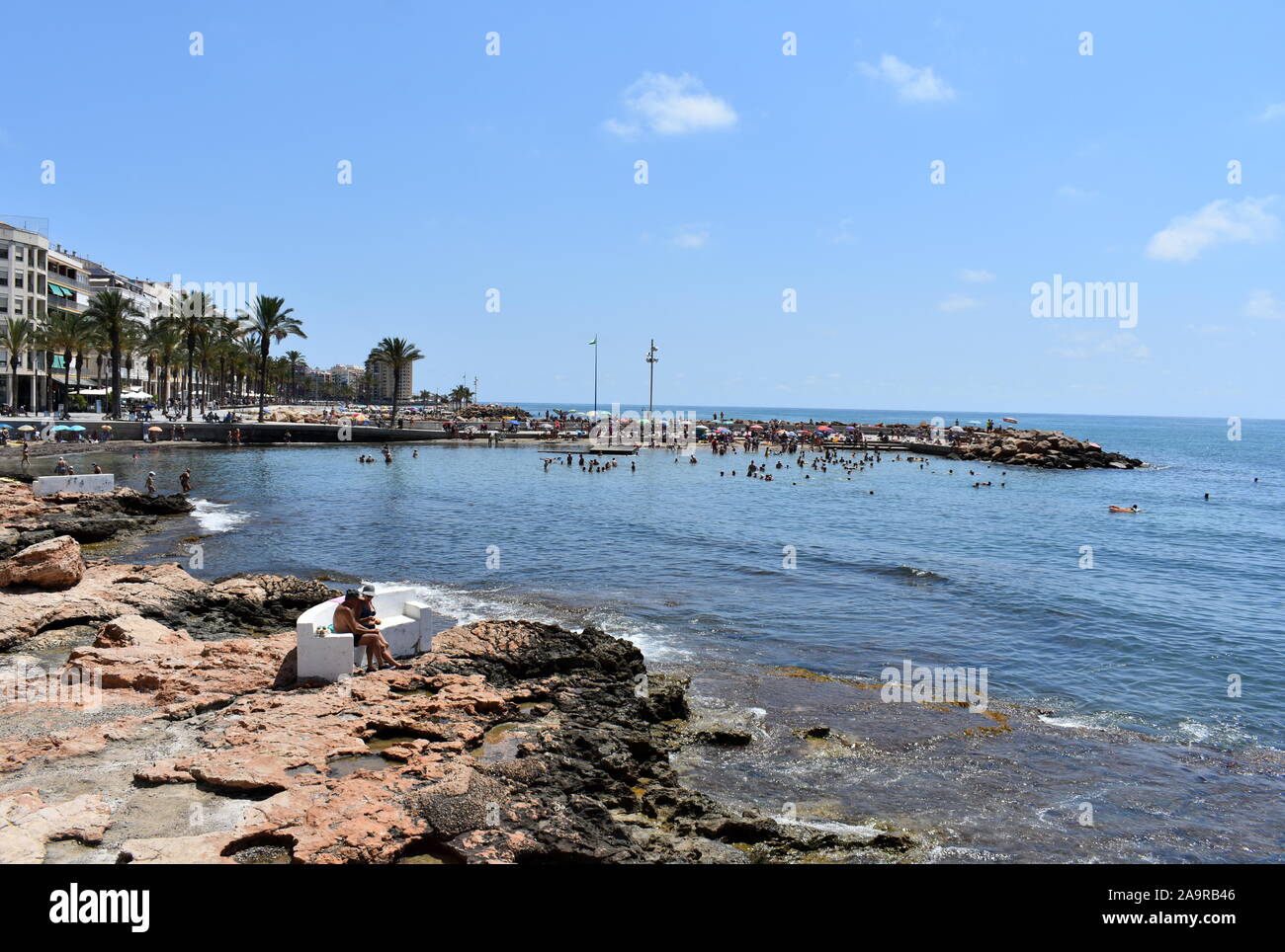 Torrevieja city beach, Torrevieja, Spain Stock Photo