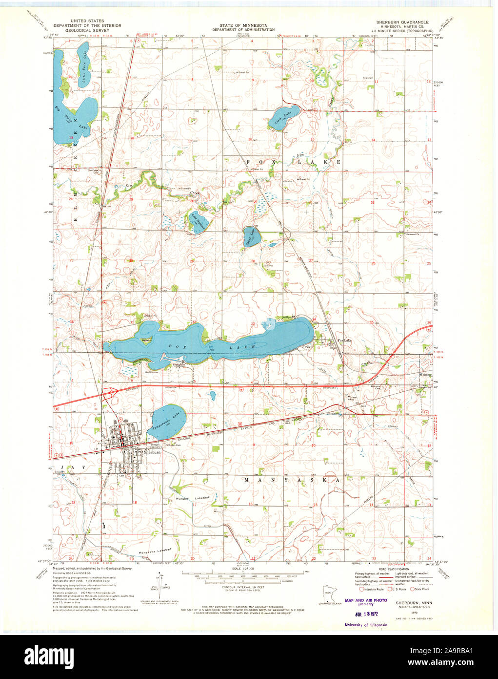 Map of sherburn minnesota hires stock photography and images Alamy