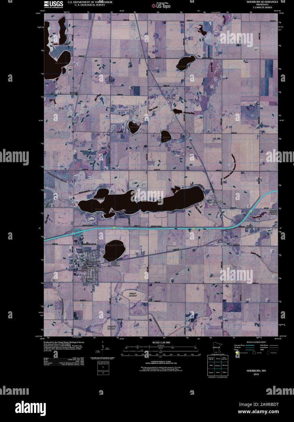 Map of sherburn minnesota hires stock photography and images Alamy