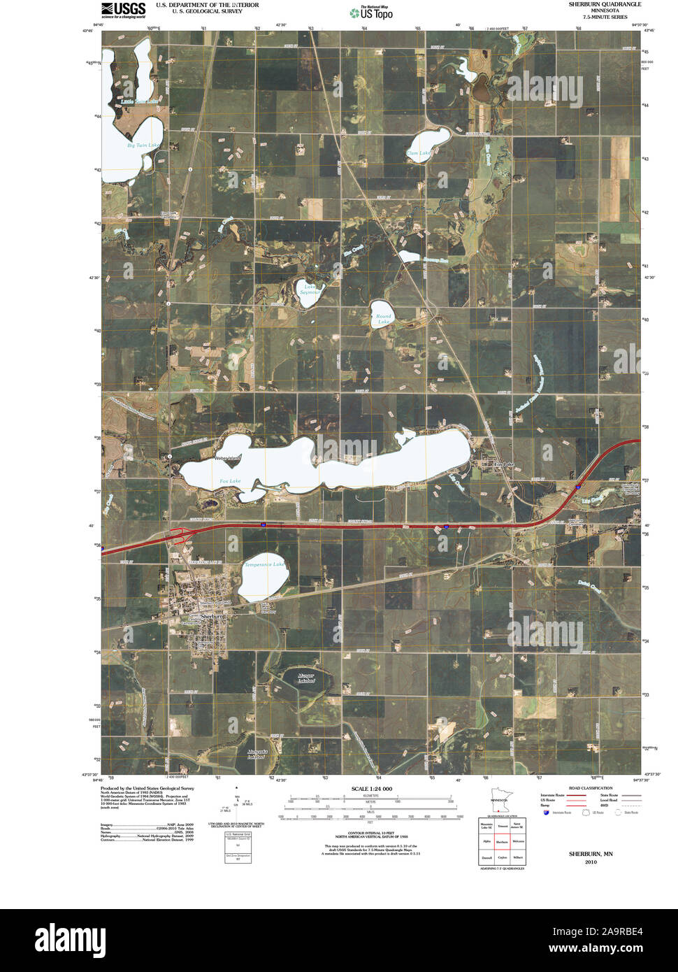 Map of sherburn minnesota Cut Out Stock Images & Pictures Alamy