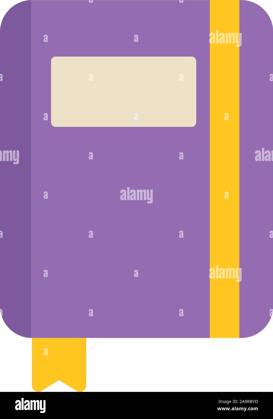 book with bookmark office flat icon design vector illustration Stock ...