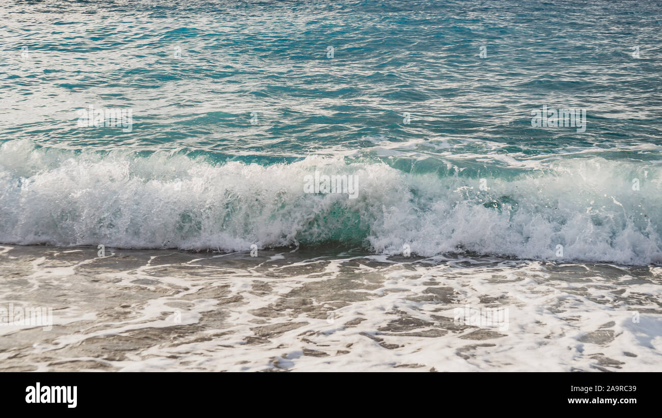 Beautiful Sea Splashing Wave on the Beach. Seascape. Nature Stock Photo ...