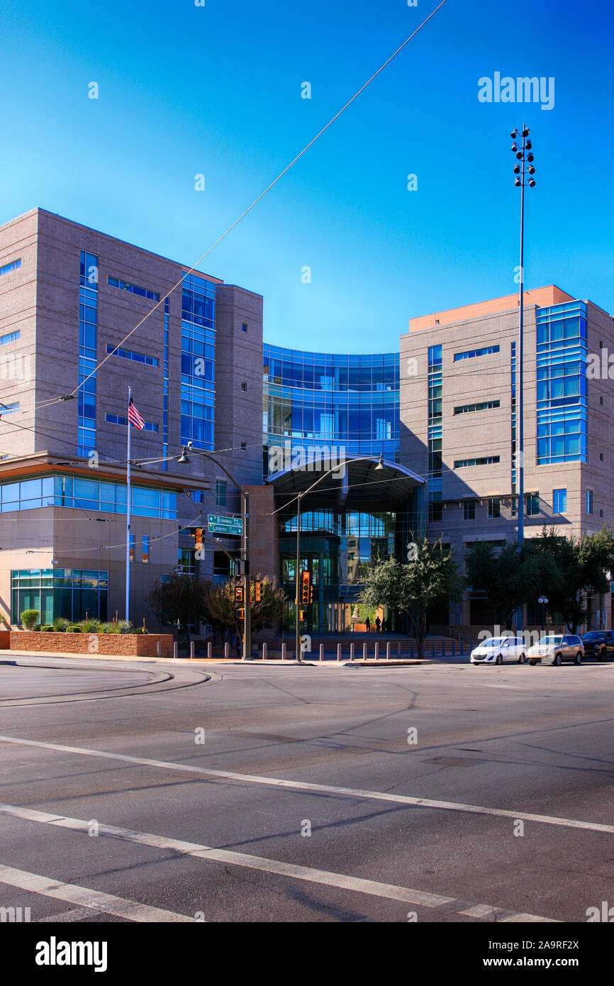 Outside the United States District Court of Arizona building in Tucson Stock Photo