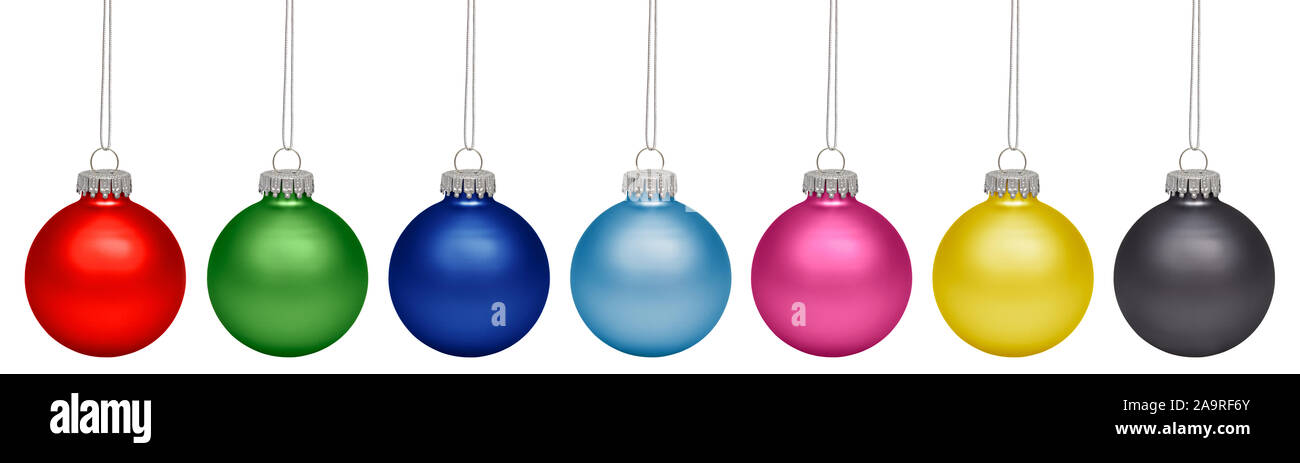 Christmas baubles isolated on white background. RGB+CMYK Stock Photo