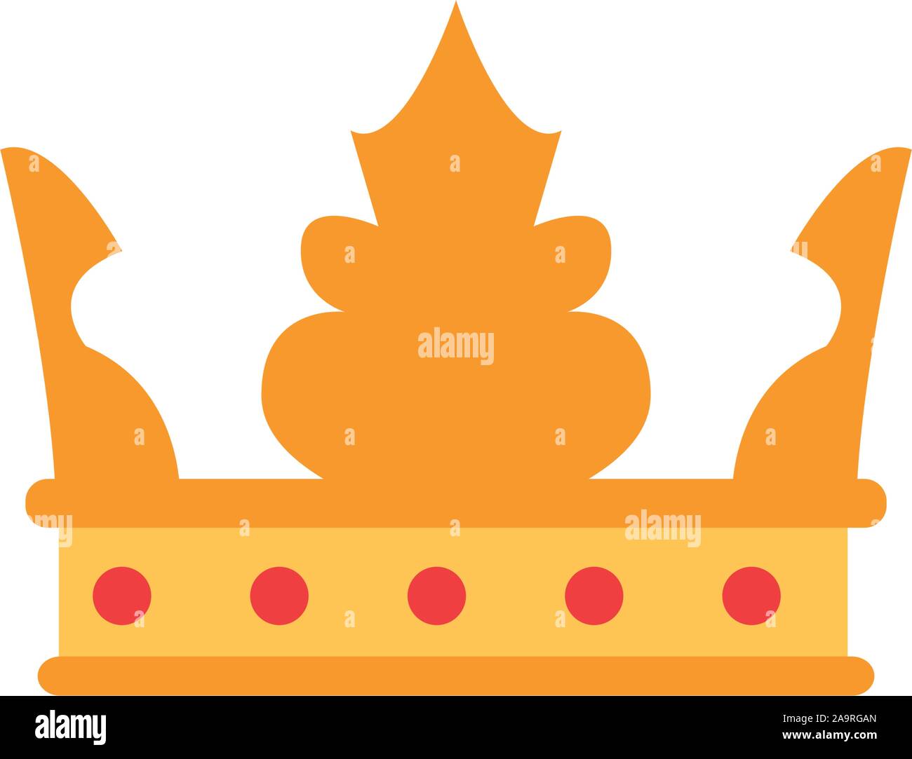 gold crown luxury antique medieval flat design vector illustration ...
