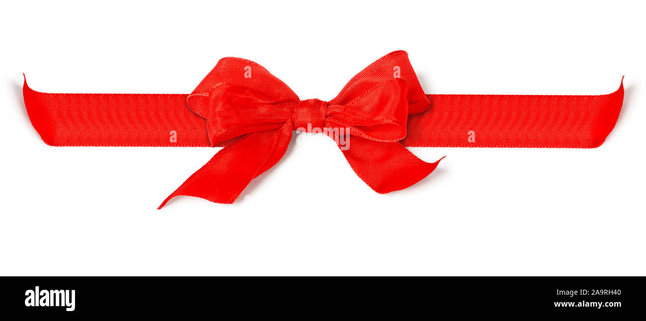 Ein schoenes rotes Geschenkband Stock Photo