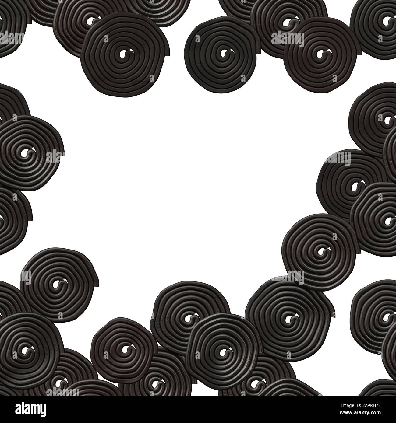 An image of a liquorice snails background Stock Photo