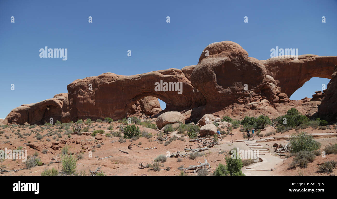 in USA inside the arches national park the beauty of amazing nature ...