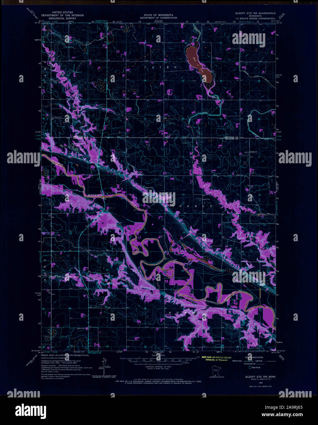 Map of sleepy eye hires stock photography and images Alamy