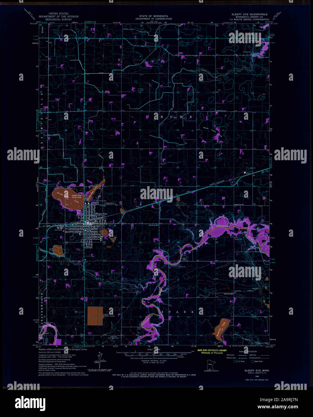 Map of sleepy eye hires stock photography and images Alamy