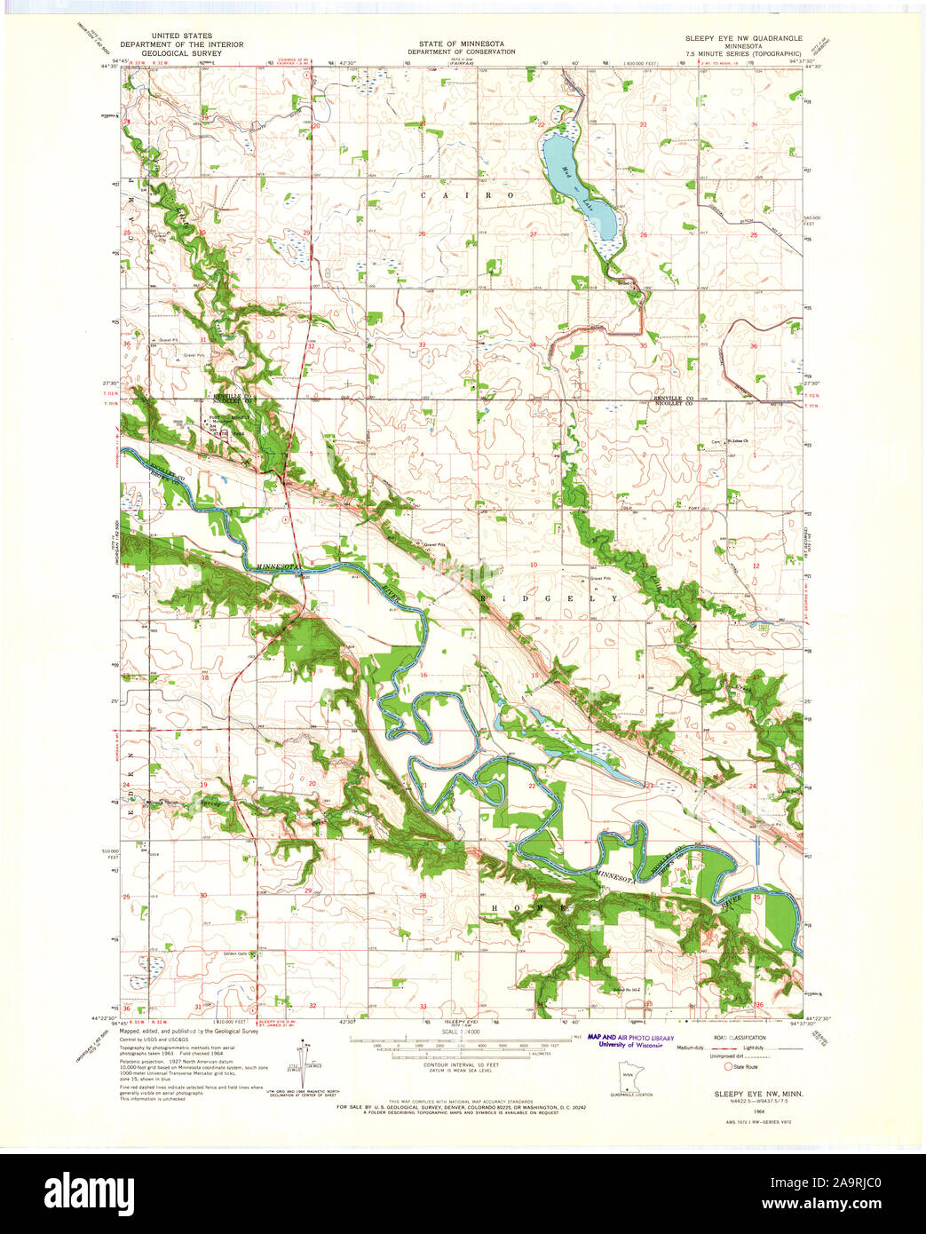 Map of sleepy eye minnesota Cut Out Stock Images & Pictures Alamy