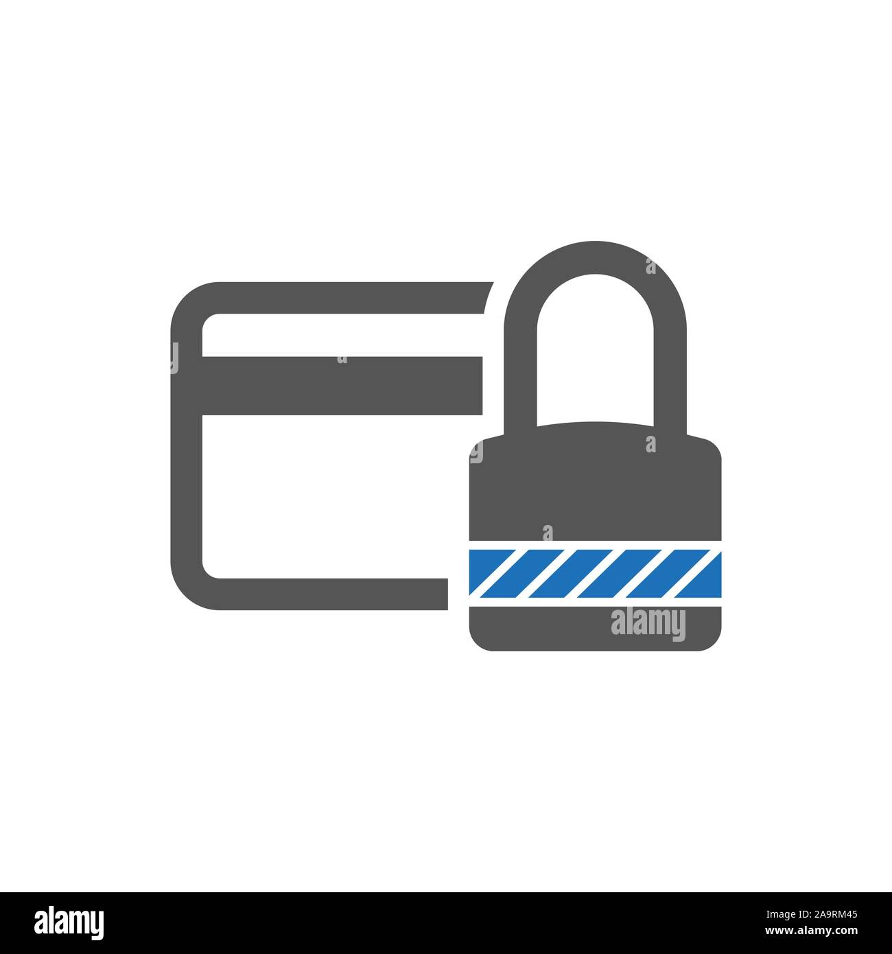 Credit card data security concept. Data encryption and protect credit card. Vector. EPS 10 Stock Vector