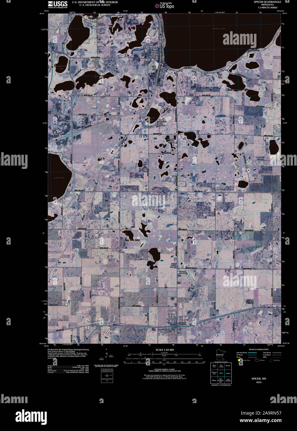 Map of spicer minnesota hires stock photography and images Alamy