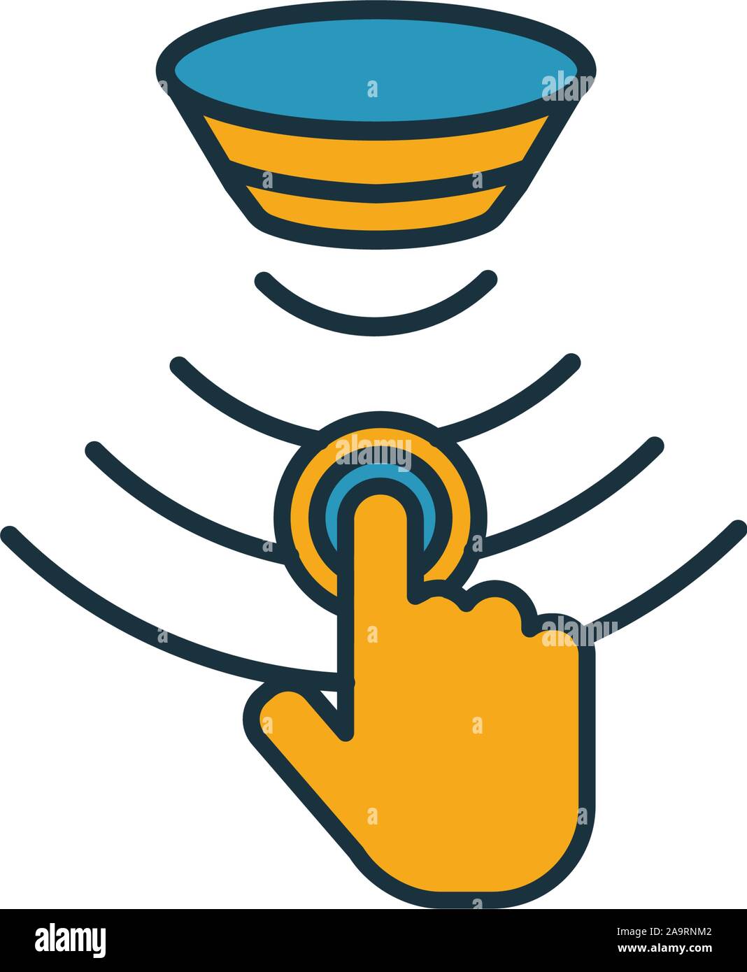 Touch Sensor icon. Simple element from sensors icons collection. Creative Touch Sensor icon ui, ux, apps, software and infographics Stock Vector