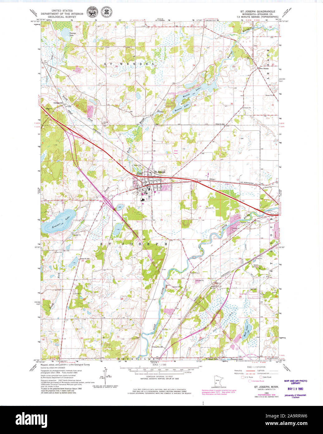 St joseph minnesota map hires stock photography and images Alamy