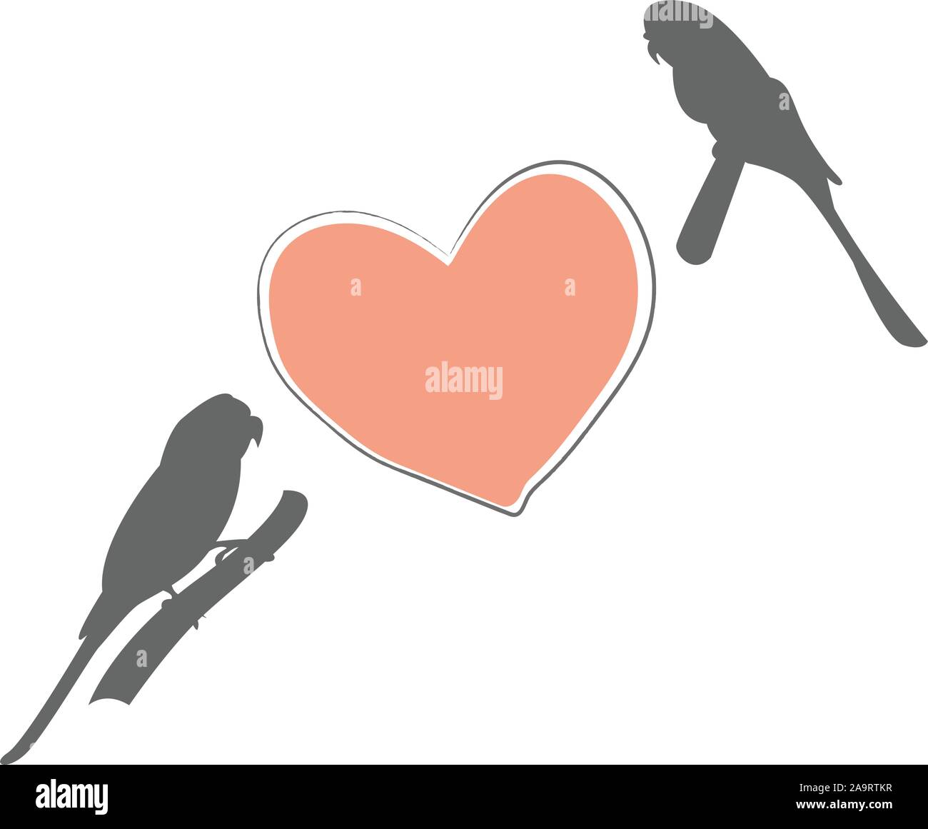Two bird Flat Icon. Vector Illustration Stock Vector Image & Art - Alamy
