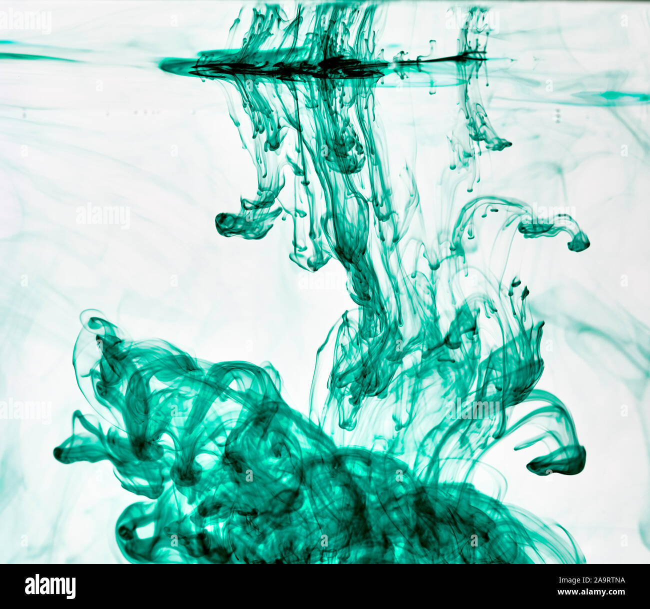 The colorful ink into the water while in motion, Abstract, background ...