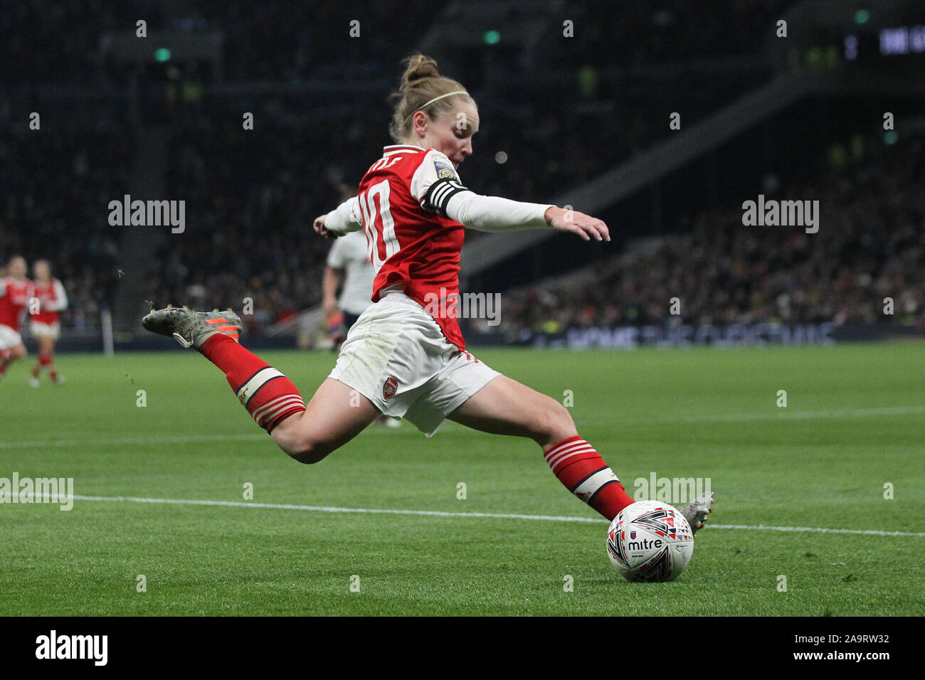Arsenal's Kim Little during the FA Women's Super League match at the Tottenham Hotspur Stadium, London. Stock Photo