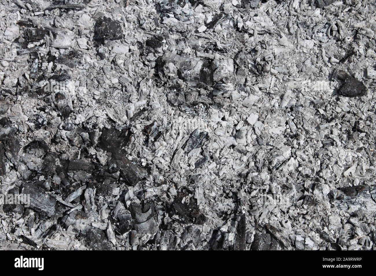Ashes And Wood Coal Remains In Fireplace Stock Photo 333054058