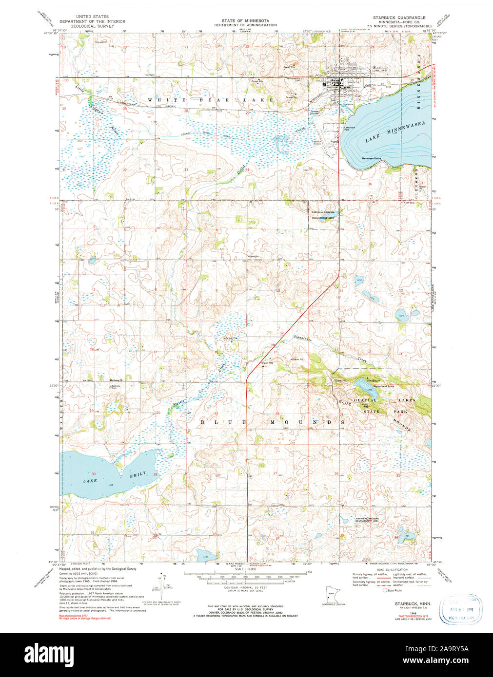 Starbuck minnesota map hires stock photography and images Alamy