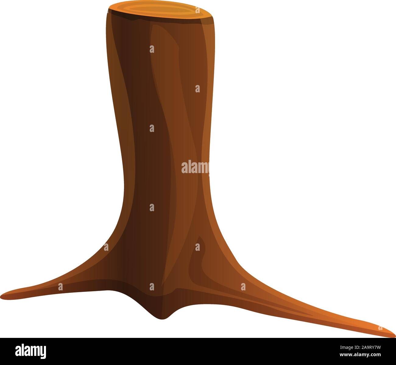 High tree stump icon. Cartoon of high tree stump vector icon for web ...