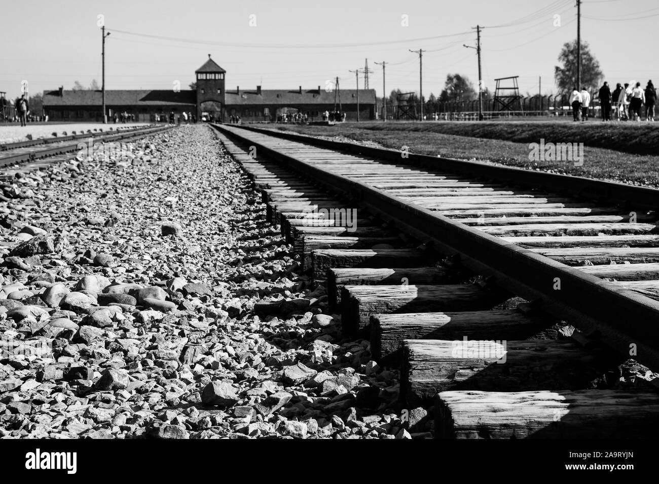 Auschwitz Birkenau Concentration And Death Camp Poland Stock