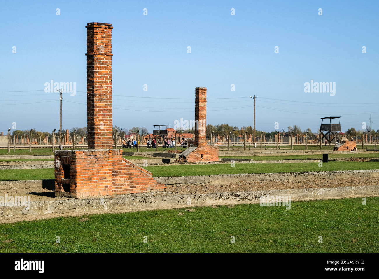 Auschwitz Birkenau concentration and death camp, Poland Stock Photo