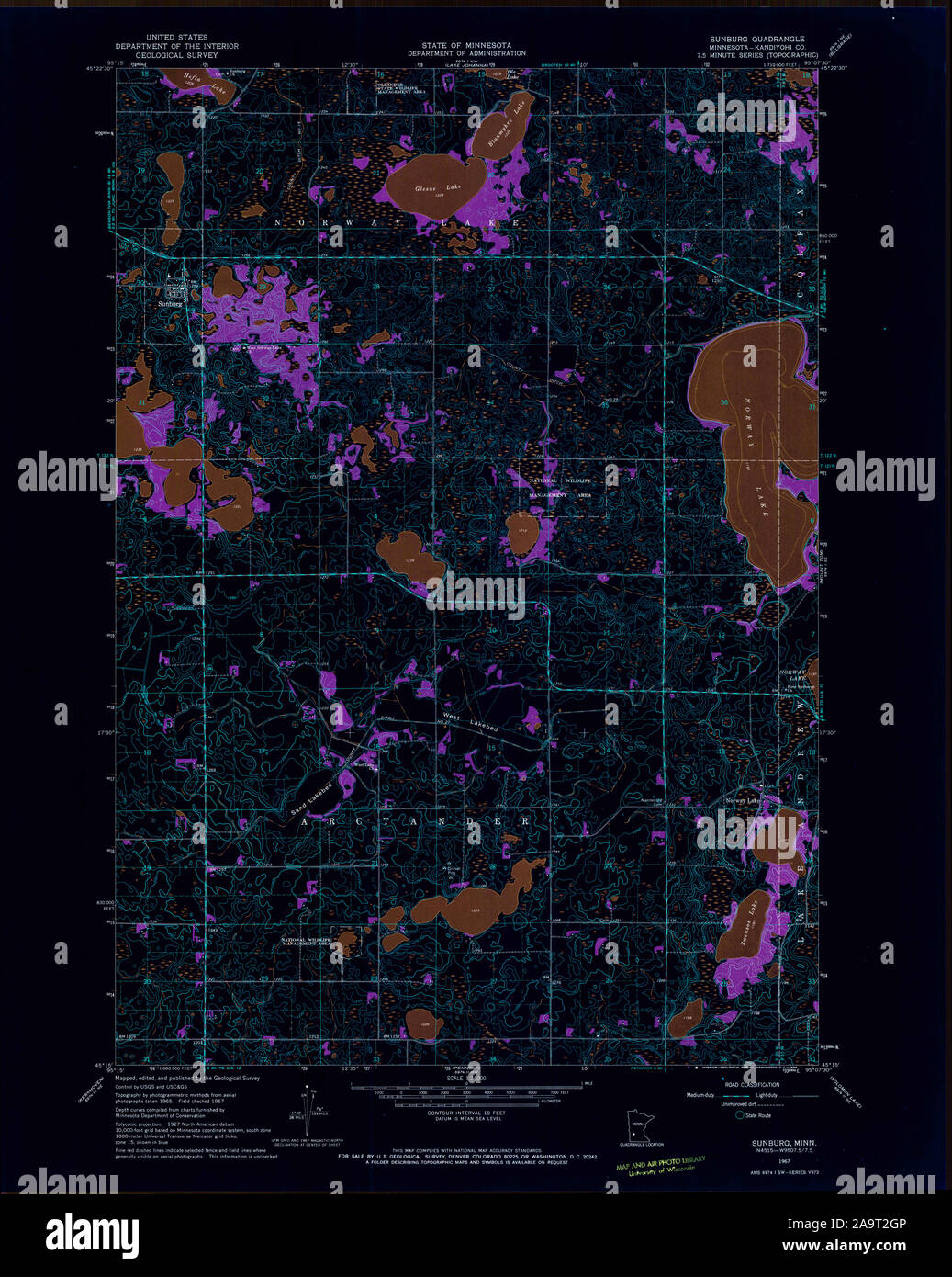Sunburg minnesota map hires stock photography and images Alamy