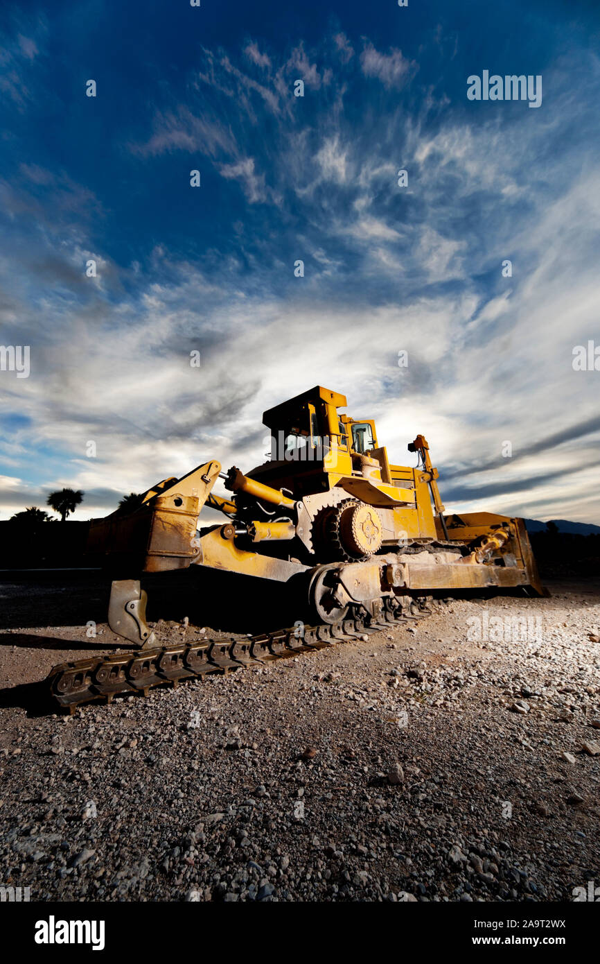 Heavy Construction Equipment with Plow attachment Stock Photo Alamy
