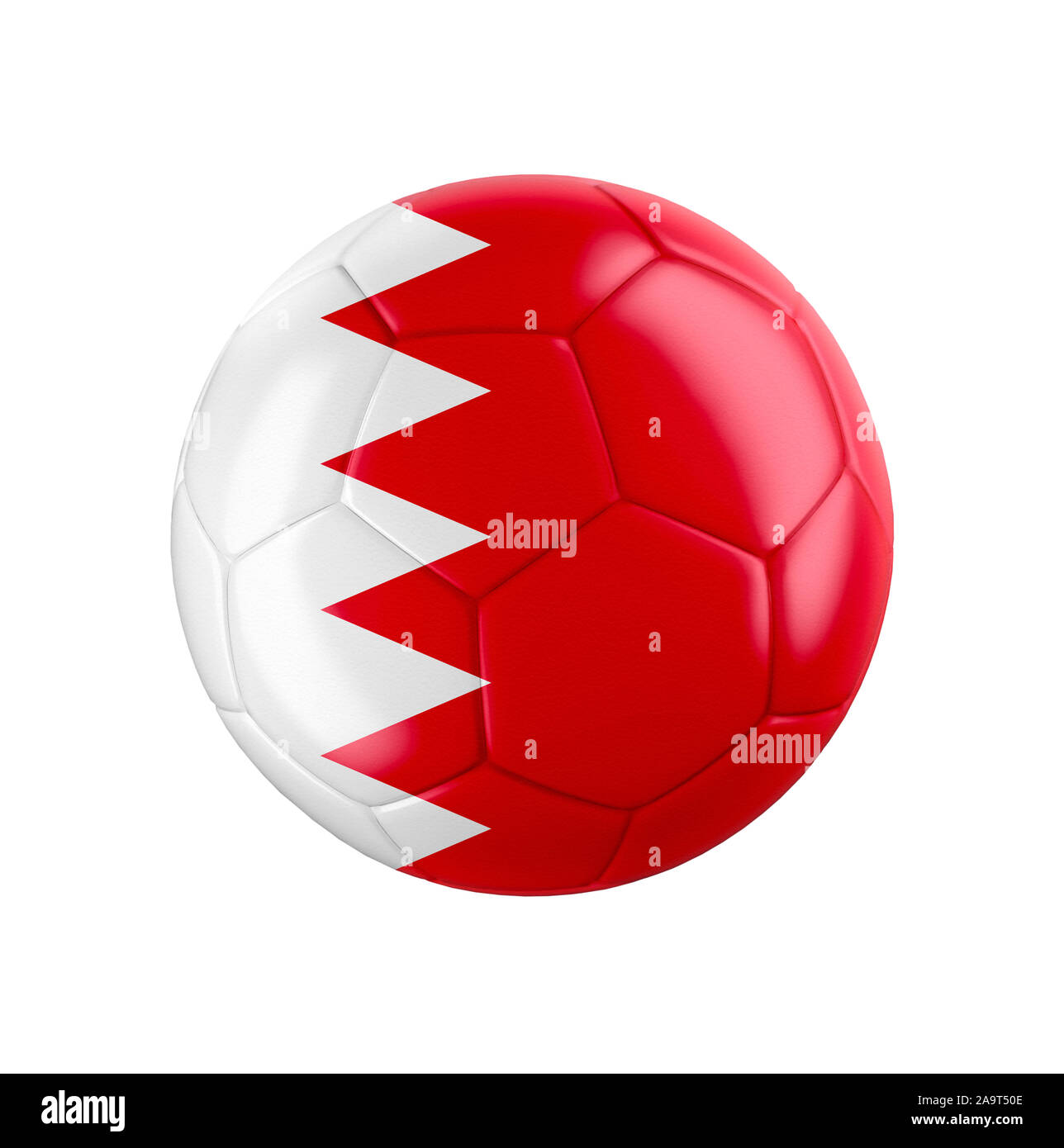 Soccer football ball with flag of Bahrain Stock Photo - Alamy