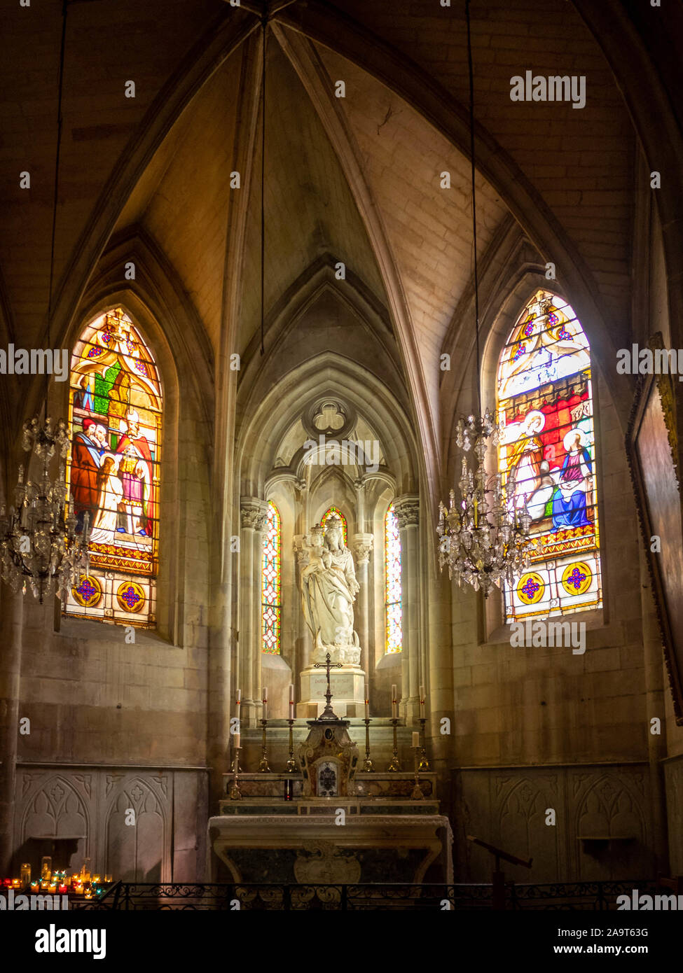 Saint-Trophime Primatial Catholic Church altar Stock Photo