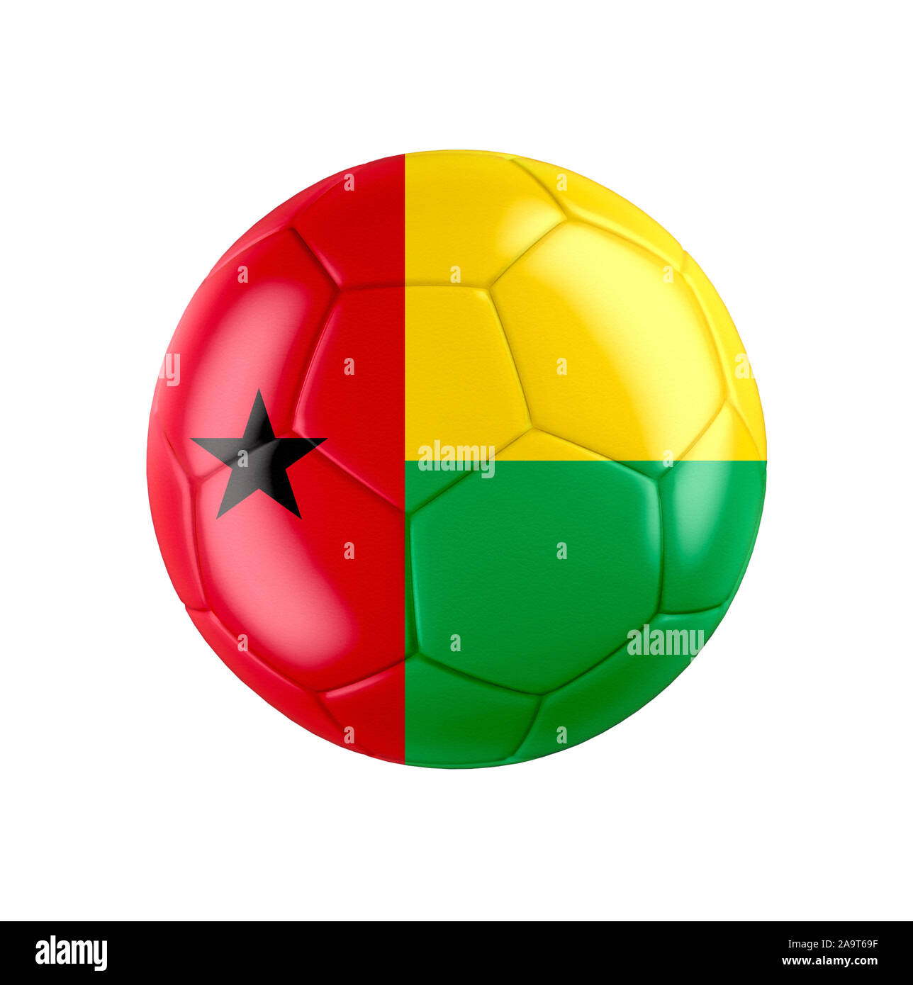 Soccer football ball with flag of Guinea Bissau Stock Photo - Alamy
