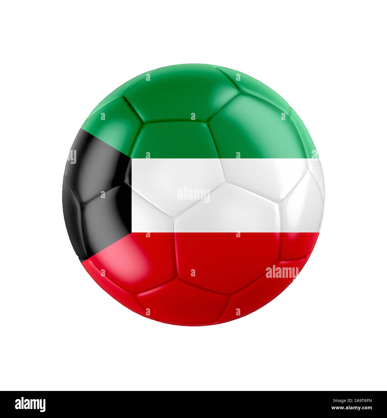 Soccer football ball with flag of Kuwait Stock Photo Alamy