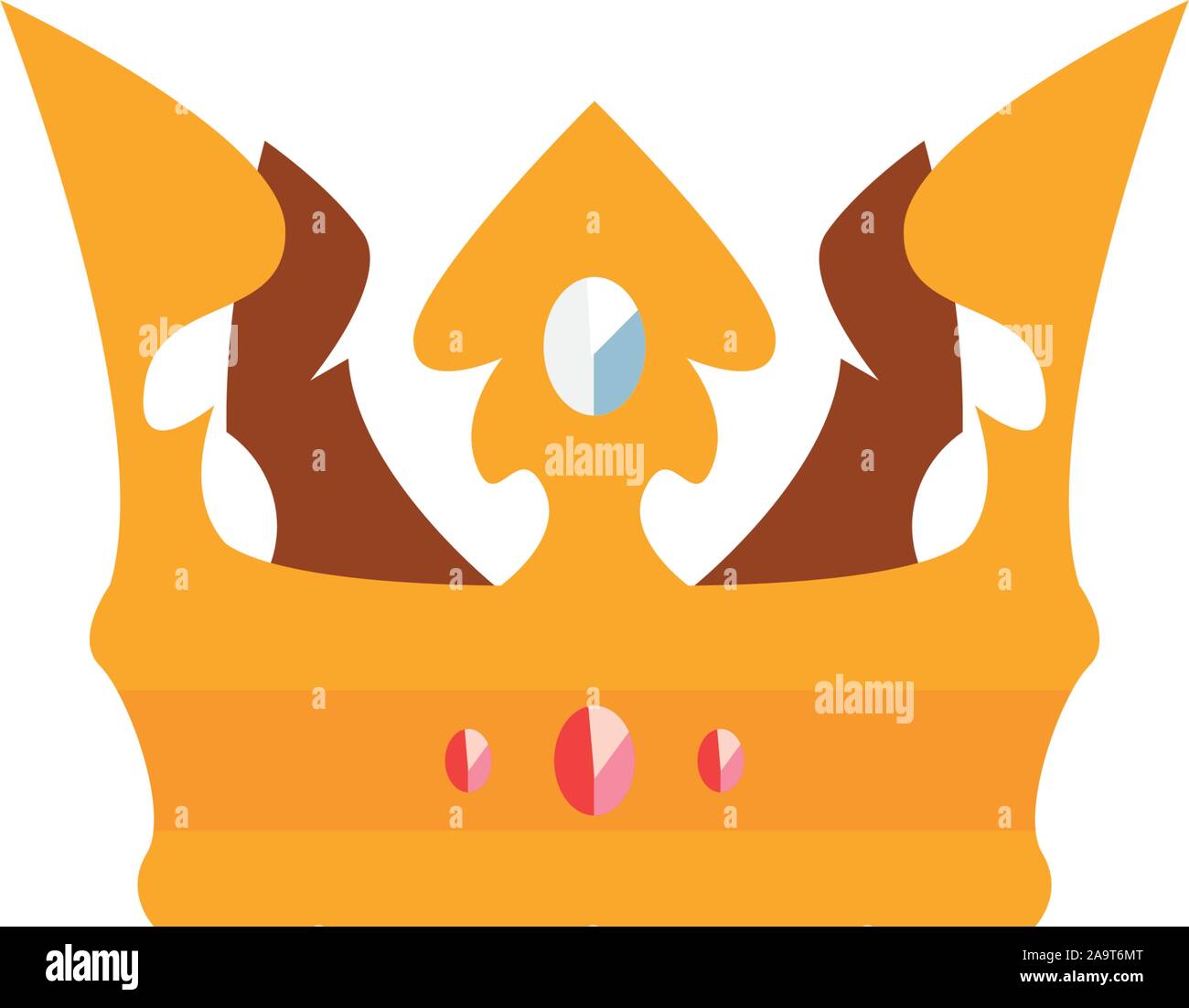 gold crown luxury antique medieval flat design vector illustration ...