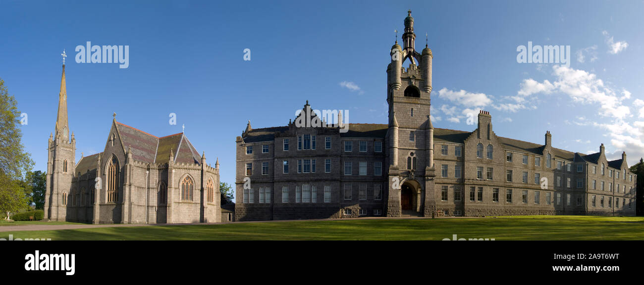 Panoramic Image of Blairs College near Aberdeen, Scotland. Stock Photo