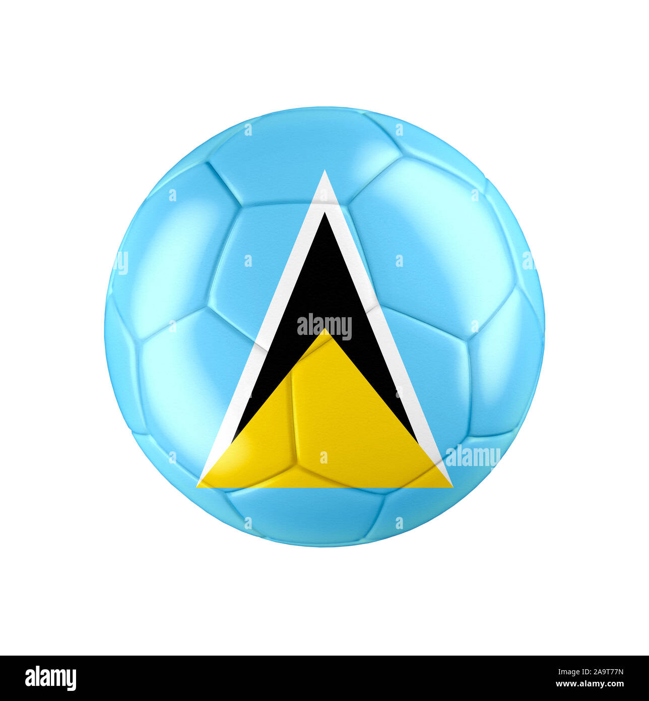 Soccer football ball with flag of Saint Lucia Stock Photo - Alamy