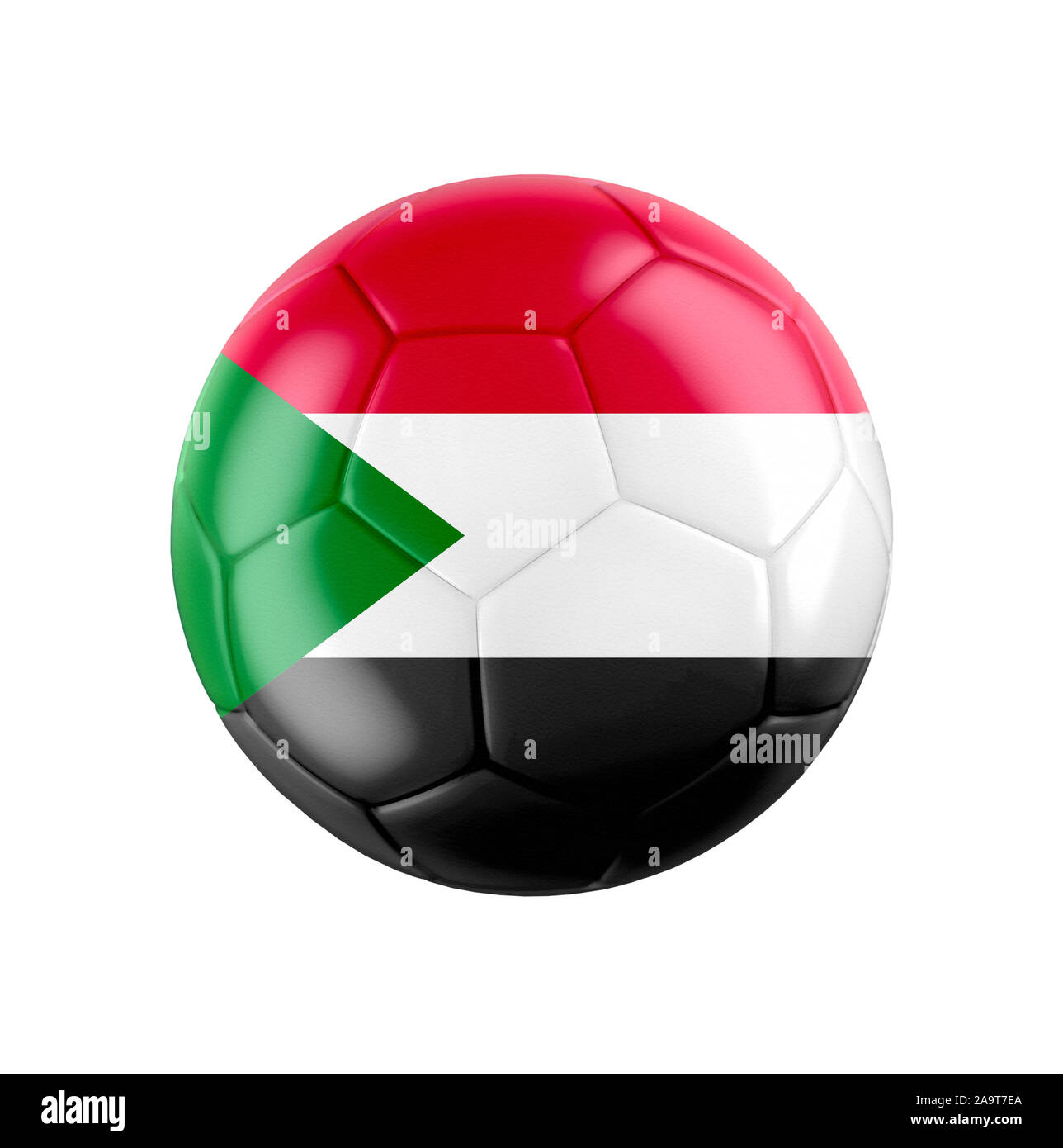 Soccer football ball with flag of Sudan Stock Photo - Alamy