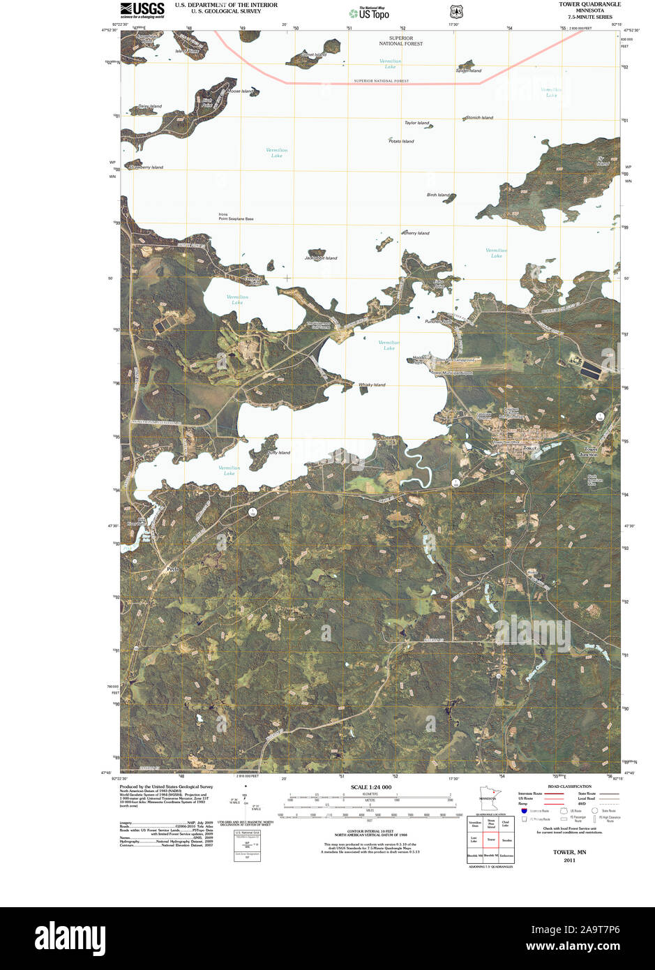 Map of tower minnesota hires stock photography and images Alamy