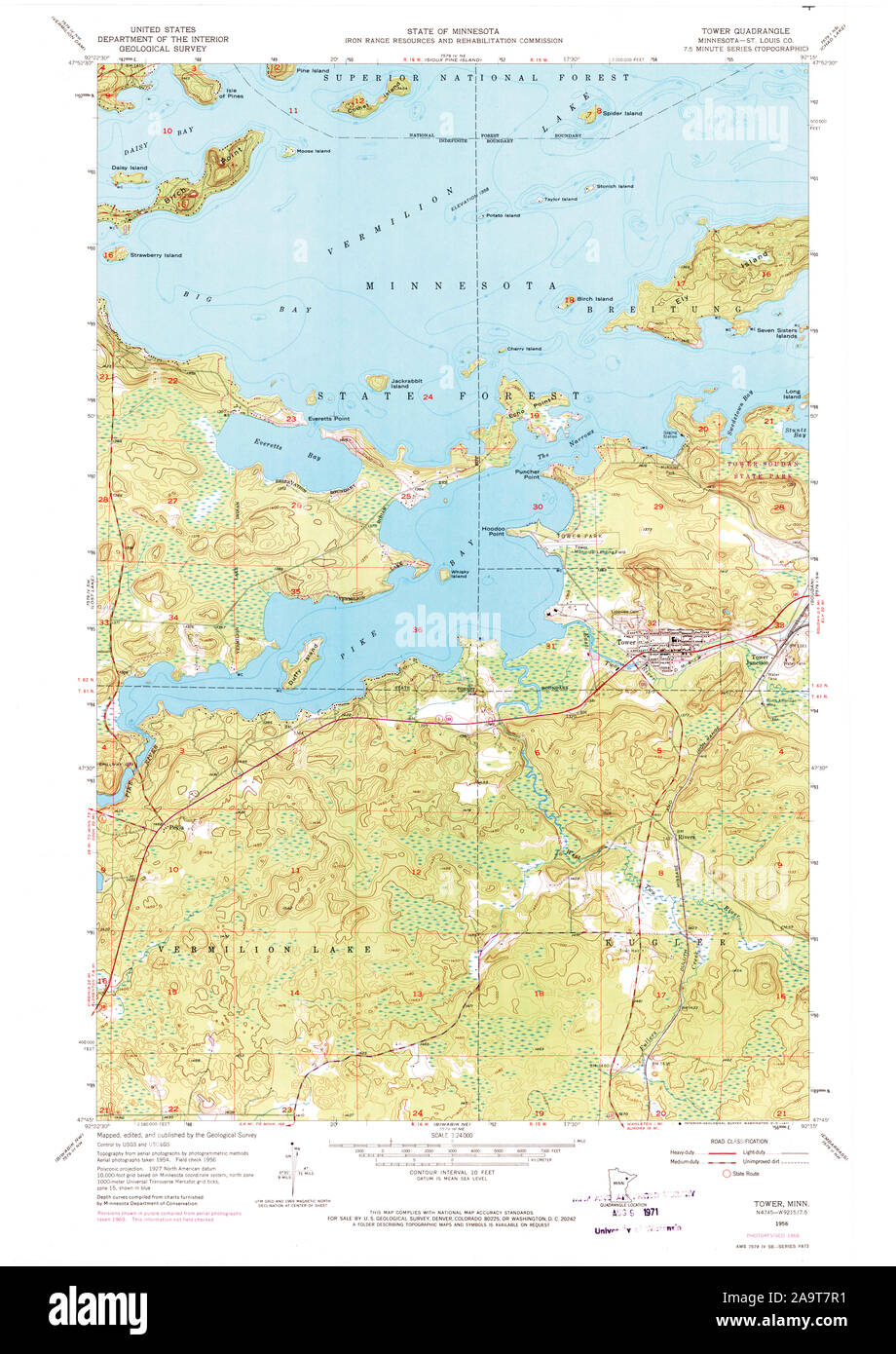 Tower minnesota map hires stock photography and images Alamy