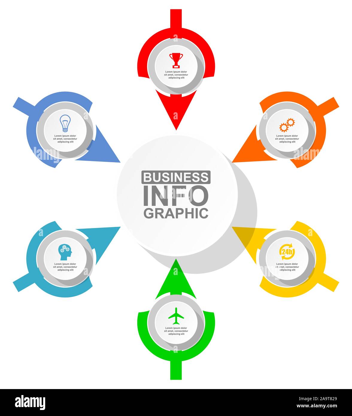 Business diagram, vector circular infographic template, web ...