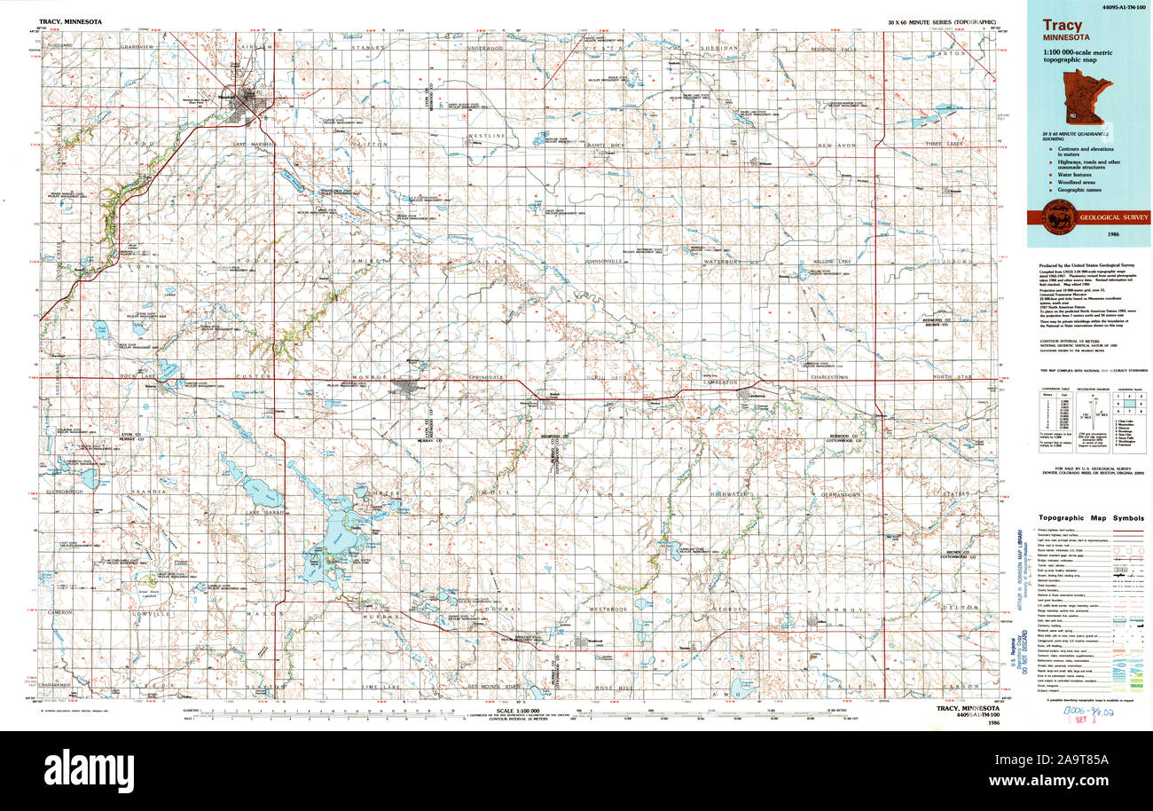 Map of tracy minnesota hires stock photography and images Alamy