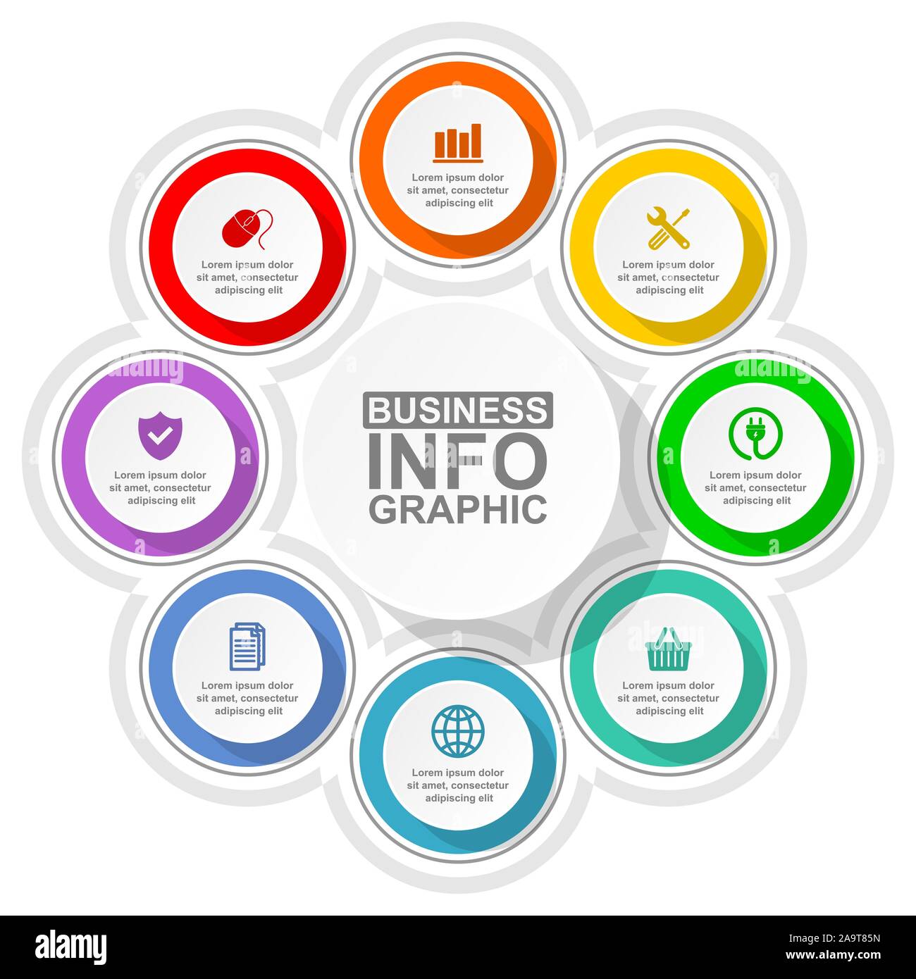 Business diagram, vector circular infographic template, web ...