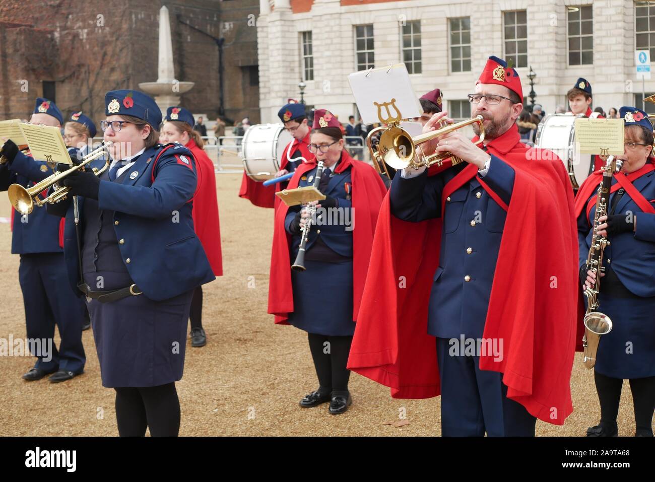 London, UK. 17th Nov, 2019. Sir Malcolm Rifkind, The Chief Rabbi Ephraim Mirvis and The Right Worshipful Lord Mayor of Westminster - Councillor Ruth Bush, attend the annual AJEX (The Association of Jewish Ex-Servicemen and Women) Remembrance Ceremony & Parade in Whitehall, London. Credit: Brian Minkoff/Alamy Live News Stock Photo