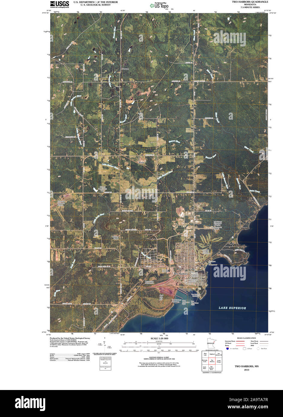 Two harbors minnesota map Cut Out Stock Images & Pictures Alamy
