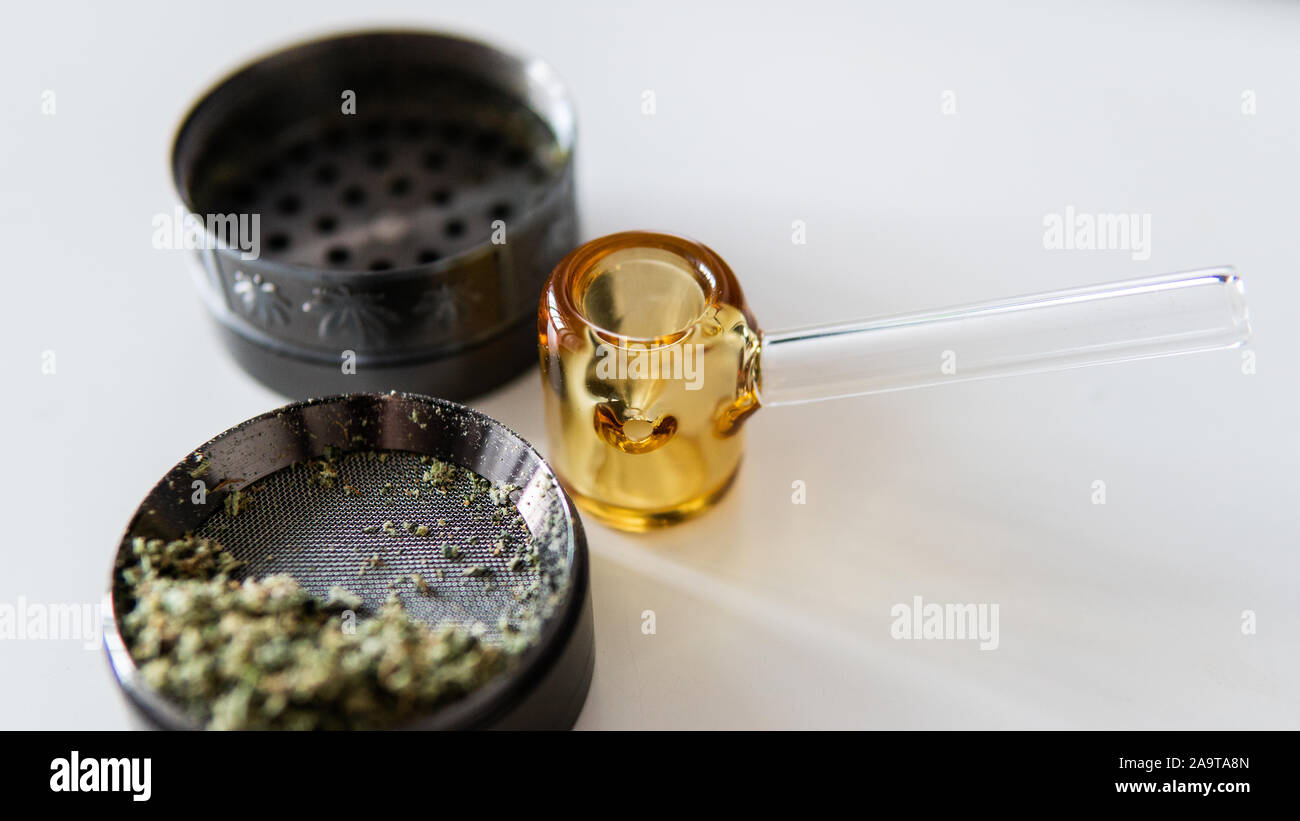 Cannabis Pipe Stock Photo - Download Image Now - Bud, Forbidden