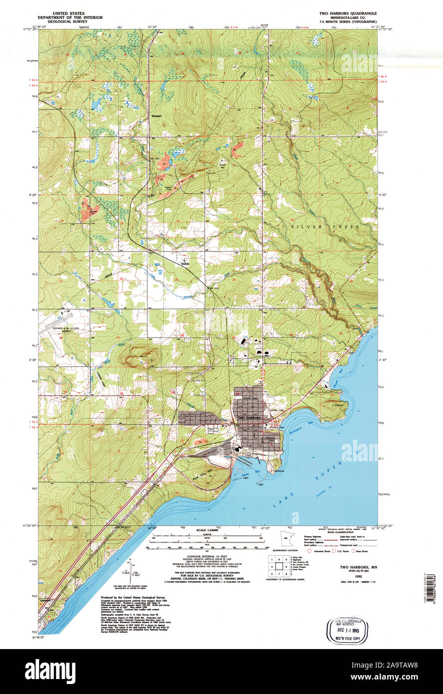Two harbors minnesota map hires stock photography and images Alamy